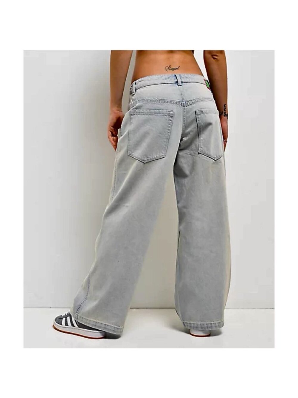 Empyre Women’s Extent Light Blue Wash Mid Rise Wide Leg Jeans 28